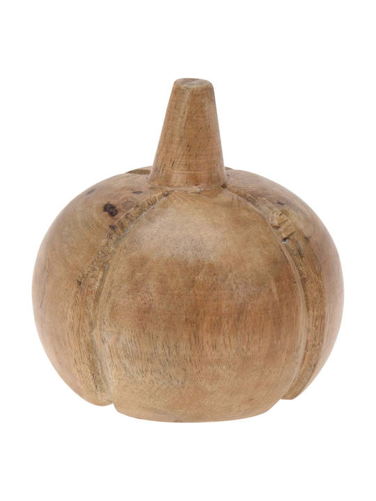 JK Home Decoration Διακοσμητική Κολοκύθα από Ξύλο 9x10cm