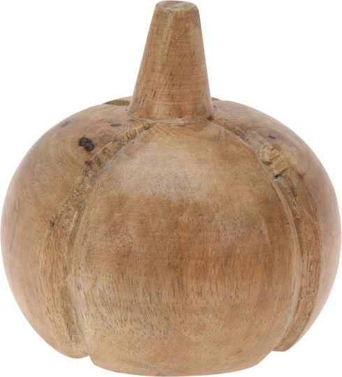 JK Home Decoration Decorativă Dovleac din Lemn 9x10cm 1buc