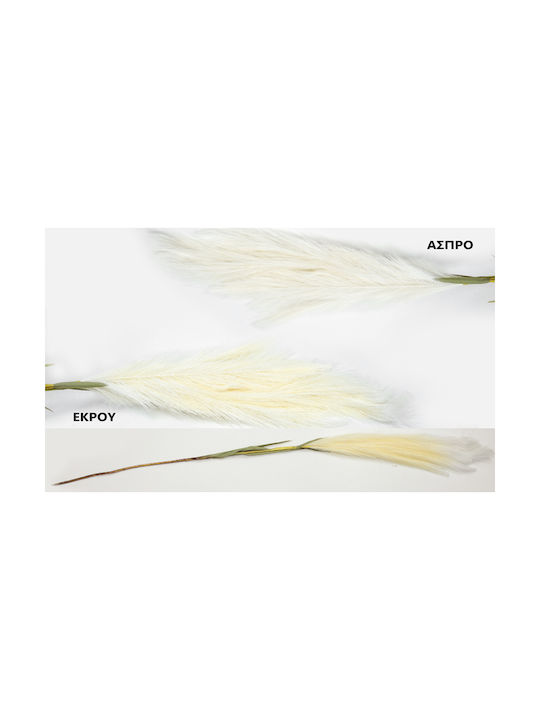 Artificial Decorative Branch Pampas Grass Ecru 120cm Faitakis Pack