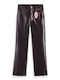 Women's Fabric Trousers Wine