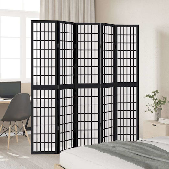 vidaXL Decorativ Paravan Lemn cu 5 Panouri 175x200cm