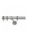Metallic Curtain Pole Verona Single Φ25mm 160cm Nickel Satin