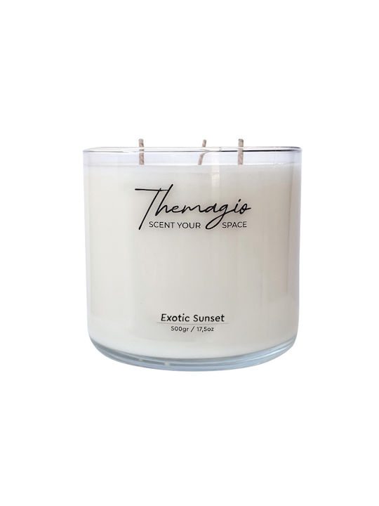 Themagio Αρωματικό Κερί Σόγιας σε Βάζο με Άρωμα Exotic Sunset 500gr