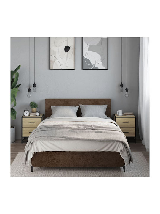 Wooden Sonoma Oak Bedside Tables 2 Pieces 40x31x50cm