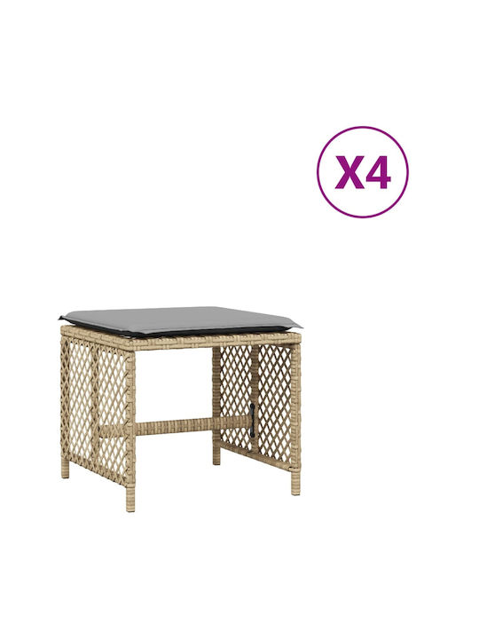 Băncuțe De Grădină Cub Pentru Exterior Rattan C...