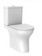 Gloria Vortex Rimless Floor-Standing Toilet Rimless with Flush with Cover Soft Close White