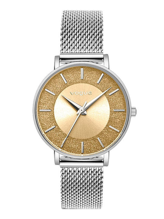 Vogue Women's Watch with Silver Metal Bracelet