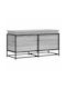 vidaXL Wooden Decorative Trunk Gray 100x40x51.5cm