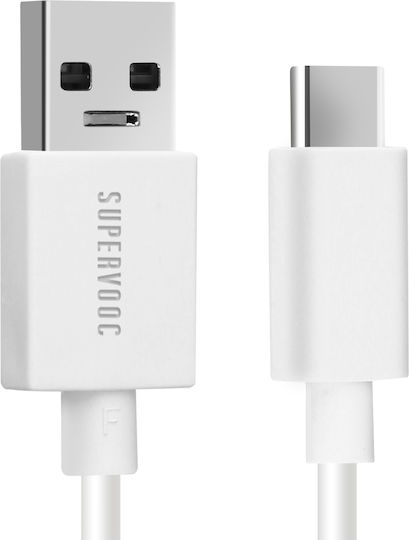 Original Oppo Supervooc 65W Weiß 1m USB zu USB-C Kabel