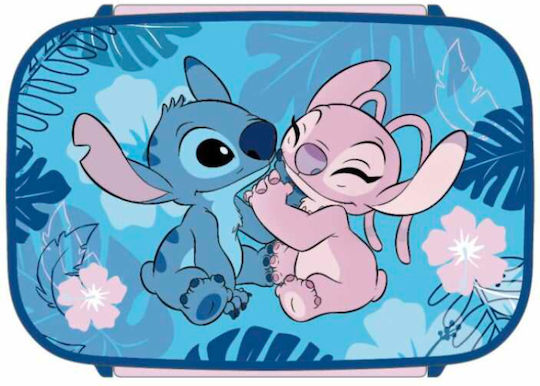 Disney Stitch und Angel Kunststoff Kinderlebensmittelbehälter Blau