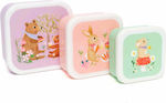 Petit Monkey Animals Plastic Kids' Lunch Set