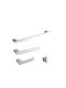 Set Accesorii Baie Metalic Argintiu 4buc