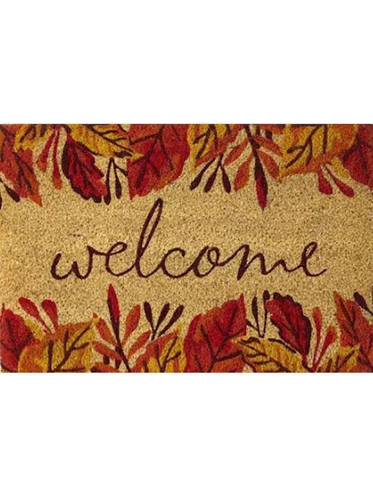 Etoile Entrance Mat made of Coir with Anti-slip Backing Autumn Leaves 43x73cm