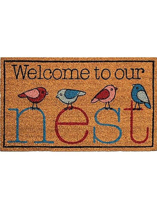 Etoile Entrance Mat made of Coir with Anti-slip Backing Birds Nest 40x60cm