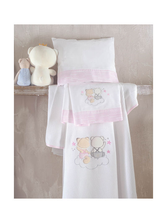 Rythmos Bye Bye Baby Sheets Set Crib Cotton Pin...