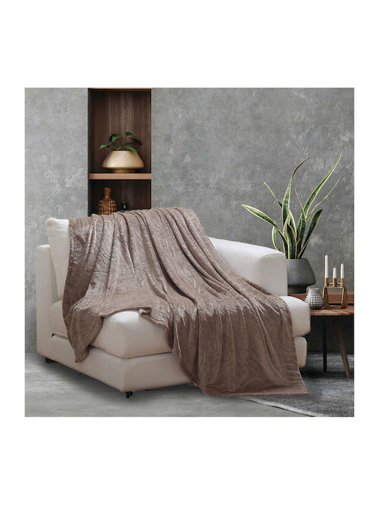 Borea Jungle Armchair Throw Jacquard 170x170cm Brown