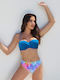 Etna Padded Underwire Bikini Set Bra & Slip Bottom Blue