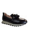 Leather Women's Loafers in Black Color