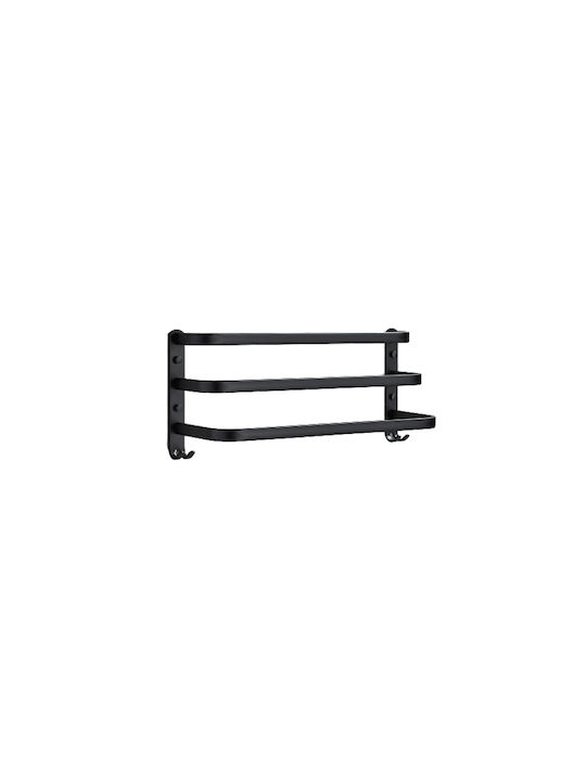 Schiene Badezimmer Dreifach Wandmontage Schrauben ​50x50cm Schwarz