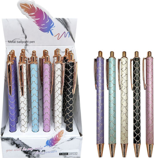 Justnote Στυλό Ballpoint 24τμχ (Διάφορα Σχέδια/Χρώματα)