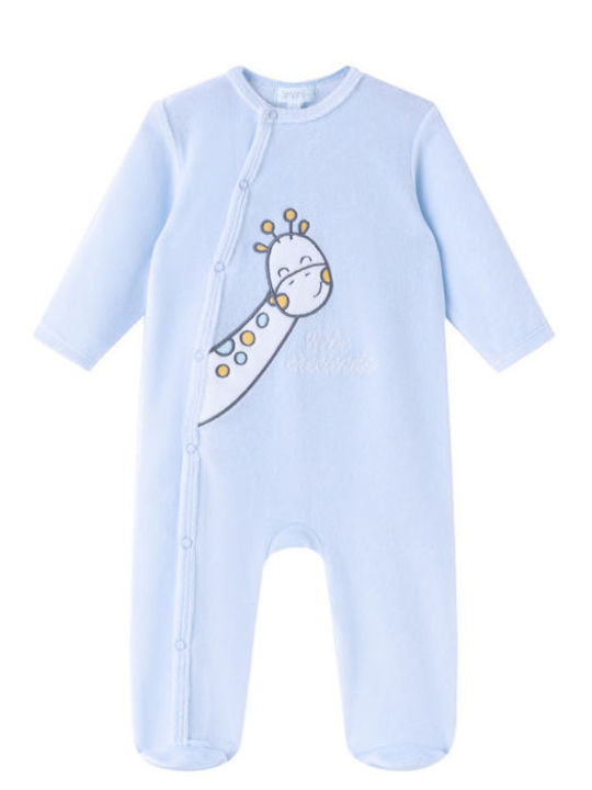 Amomi Baby Bodysuit Velvet Light Blue