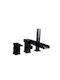 Mischung Bade- / Duscharmatur Badewanne Komplettes Set Schwarz