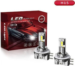 Mini Λάμπες H15 LED Ψυχρό Λευκό 2τμχ Mini Λάμπες H15 LED Ψυχρό Λευκό 2τμχ