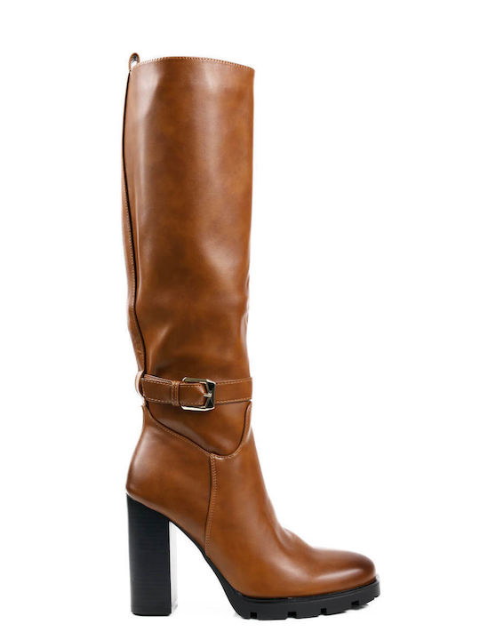 Tan Women's High Leather Boots