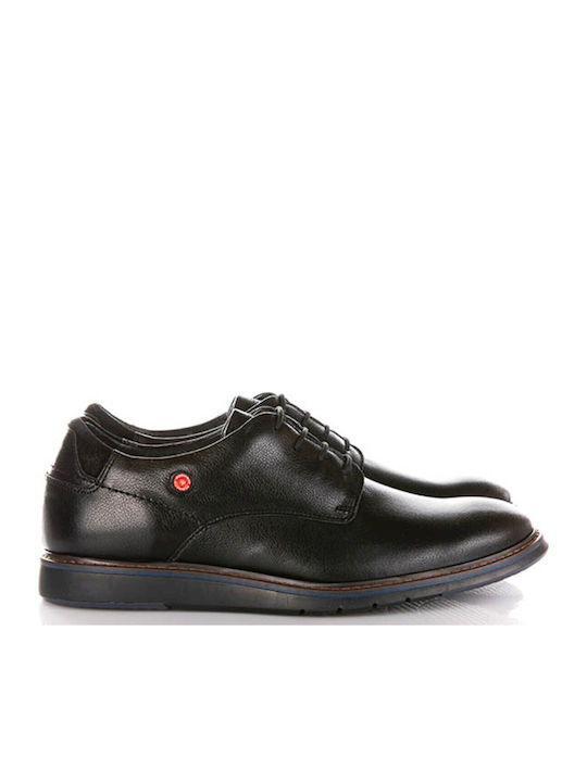 Robinson Δερμάτινα Ανδρικά Casual Παπούτσια Μαύρα