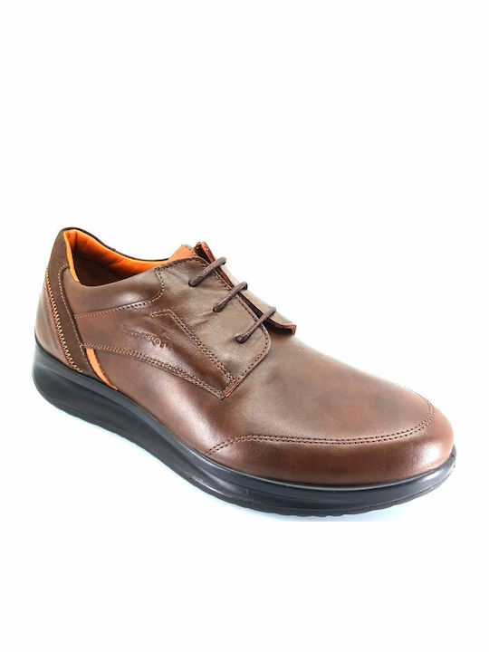 Boxer Leder Herren Freizeitschuhe Braun