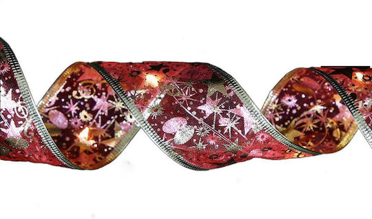 Illuminated Red Christmas Garland 5cm X 5m