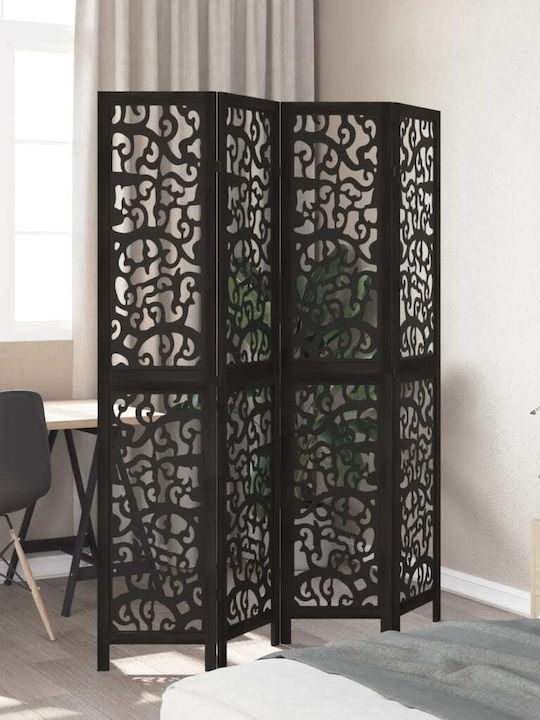 vidaXL Dekorativer Raumteiler Hölzernes mit 4 Paneelen 140x200cm