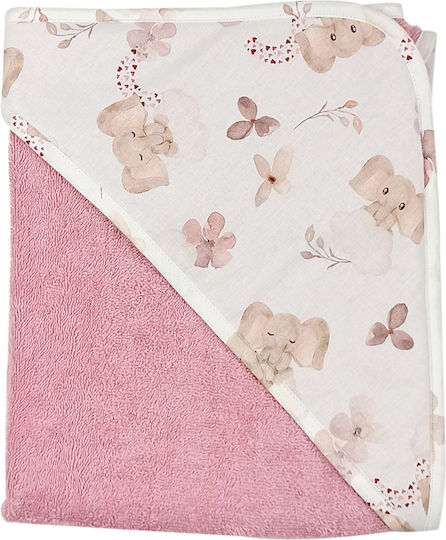 Baby Star Baby Bath Towel Hooded 75x75cm