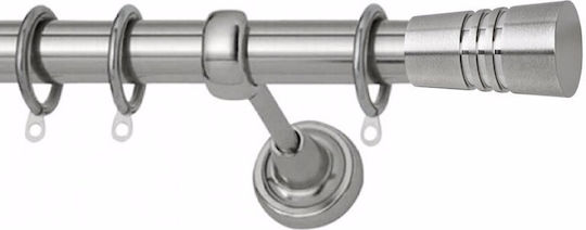 Metallisch Vorhangstange Artemis Classic Einfach Φ25mm 120cm Nickel Satin