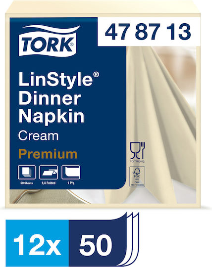 Tork Χαρτοπετσέτα Πολυτελείας 1Φ Μπεζ 39x39εκ. τμχ