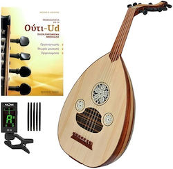 Saz Traditionell Oud mit Koffer, Methode, Stimmgerät und Plektren Saz Traditionell Oud mit Koffer, Methode, Stimmgerät und Plektren