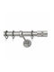 Metallic Curtain Pole Verona Triple Strass Single Φ25mm 120cm Nickel Satin