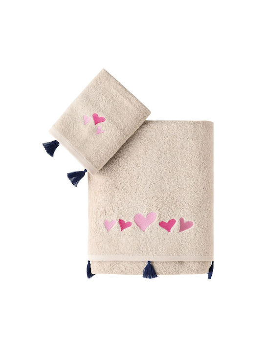 Kentia Set de prosoape pentru copii 2pcs Libi Albe De greutate 400gr/m²