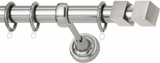 Metalic Galerie pentru perdele Sierra Dublu cu bară Φ25mm 160buc Nikel satin