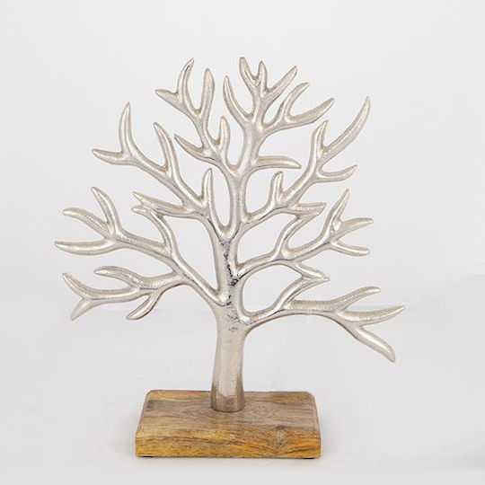 Christmas Decorative Metal Tree 34cm Silver