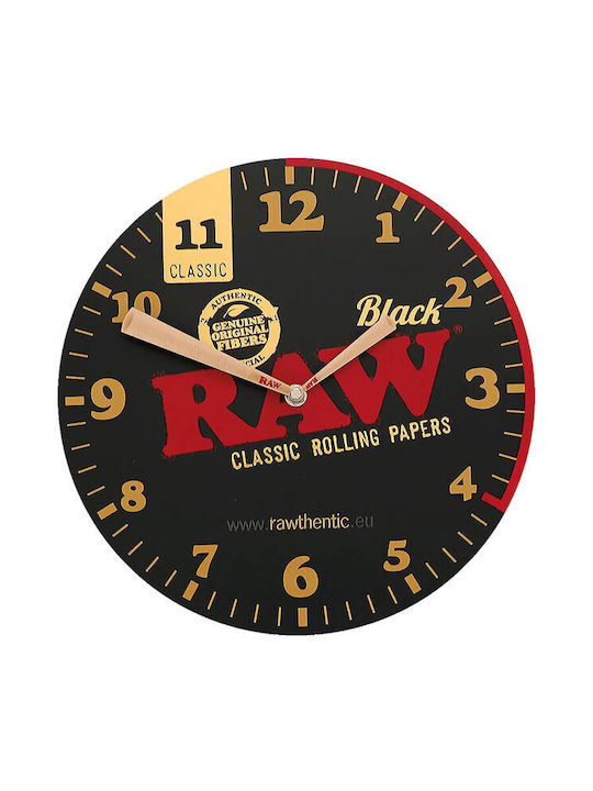 Raw Wanduhr Schwarz Ø30cm