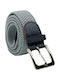 Men's Knitted Fabric Wide Elastic Belt Gray