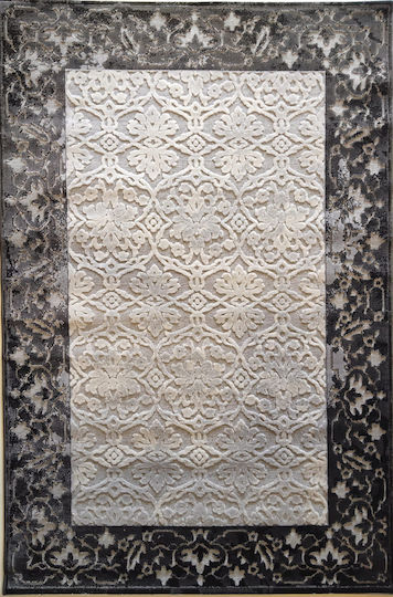 Klonaras Muse 2060 Modern Bedroom Rugs Set Silver Black 2004549 3pcs