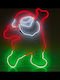 Outdoor Illuminated Santa Claus Electric with Light Tube Copper 78x61cm