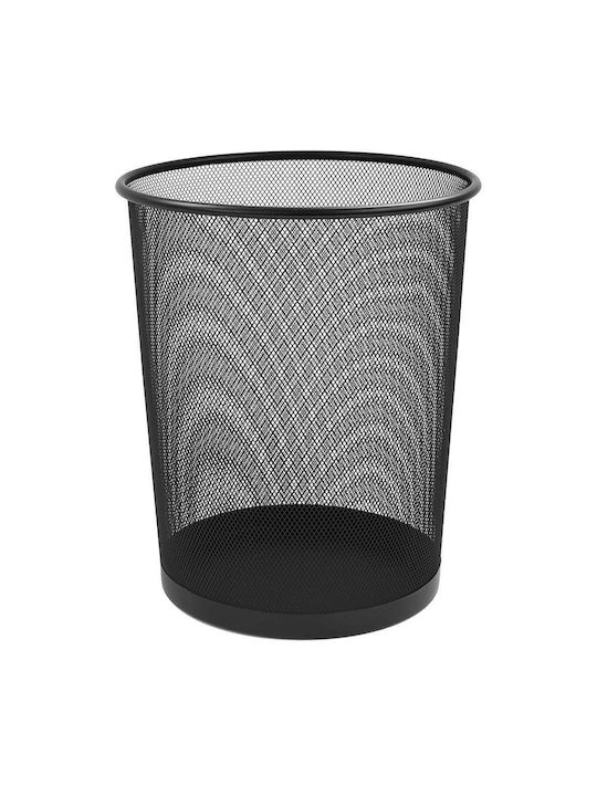 Metron Μεταλλικό Καλάθι Αχρήστων 19.5lt Μαύρο 29.5x29.5x35cm