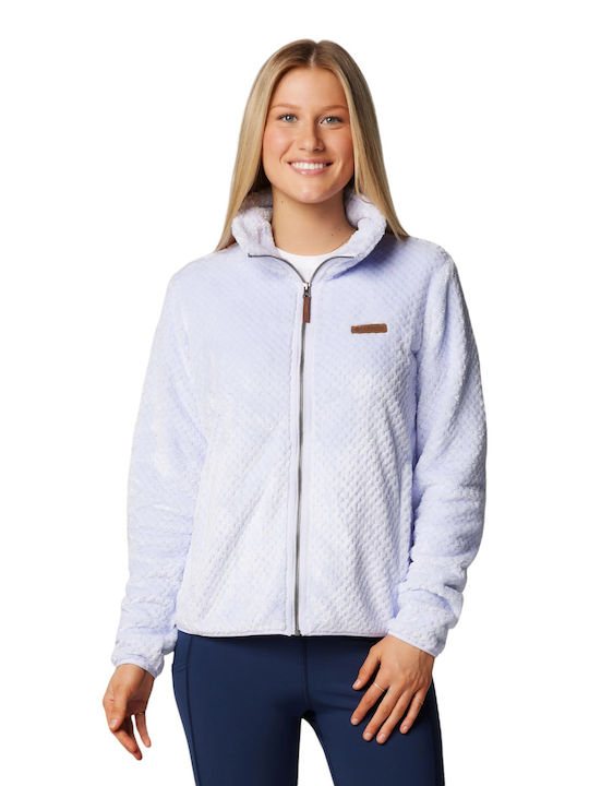 Columbia Fire Side Ii Sherpa Full Fleece Γυναικεία Ζακέτα με Φερμουάρ σε Λευκό Χρώμα