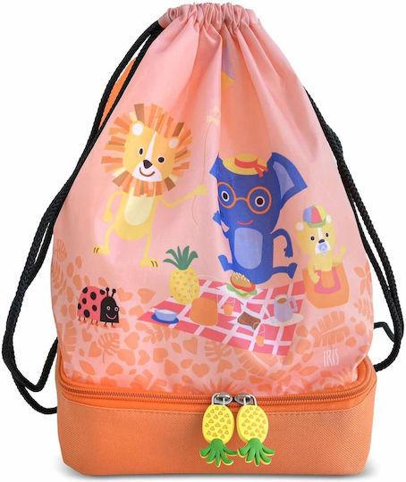 Insulated Lunch Bag with 5L Compartment for Kids Orange Funny Jungle Snack Rico