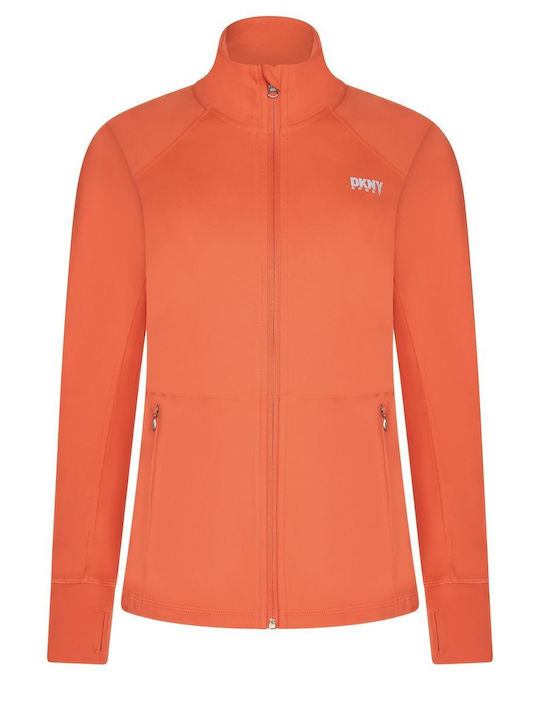 Damen Sweatshirtjacke Orange