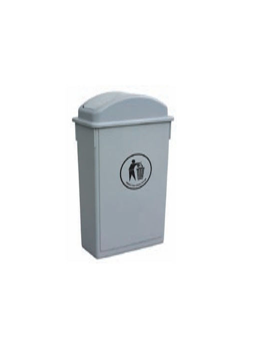 Delta Cleaning Plastic Waste Bin with Floating Lid Grey 65L KP65