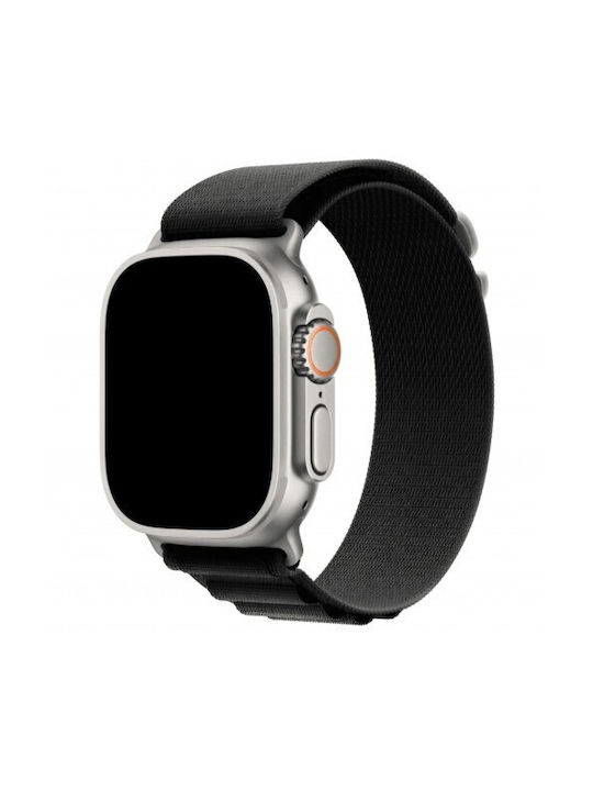 Curea Smartwatch Thd Alpine Loop Apple Watch Ultra2 49 mm Apple Watch 46 mm Seria 10 Mărime Universală Cataramă Gri Negru